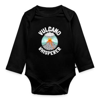 Volcanologists Geologist Magma Volcano - Organic Longsleeve Baby Bodysuit - black - Front