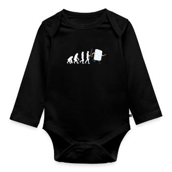 Meilleur docteur en matelas de lit vendeur - Body Bébé bio manches longues - noir - Devant