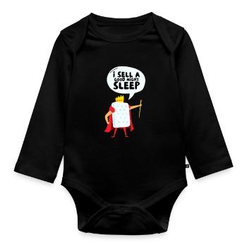 Meilleur vendeur de matelas de lit Docteur - Body Bébé bio manches longues - noir - Devant