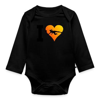 Volley-ball féminin Volley-ball masculin - Body Bébé bio manches longues - noir - Devant