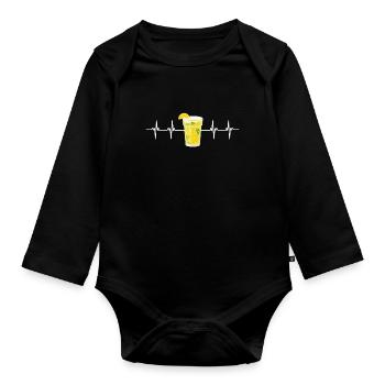 Vendre Lemonade Stand Boss Juice Business Citron - Body Bébé bio manches longues - noir - Devant