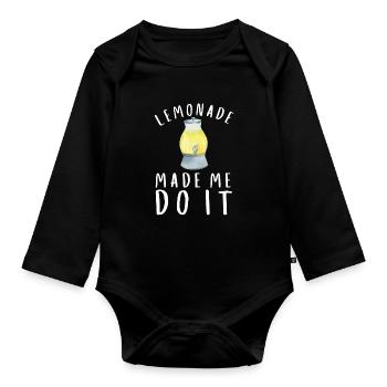 Sell Lemonade Stand Boss Juice Business Lemon - Baby Bio-Langarm-Body - Schwarz - Vorne