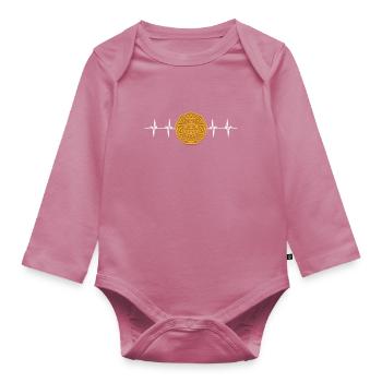 Calendario Azteca Mexican Heritage Maya Aztec - Body Bébé bio manches longues - mauve - Devant