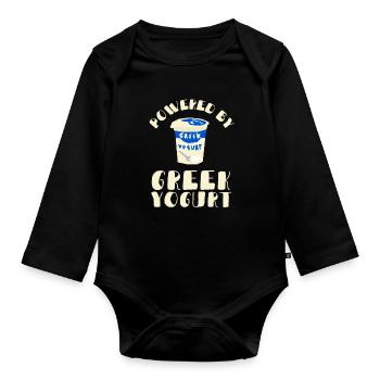 Probiotics Dairy Products, Frozen Yogurt - Baby Bio-Langarm-Body - Schwarz - Vorne