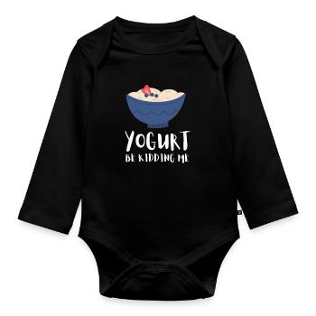 Probiotics Dairy Products, Frozen Yogurt - Baby Bio-Langarm-Body - Schwarz - Vorne