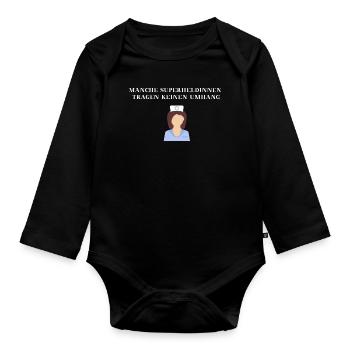 Infirmière Idée cadeau Héroïne Héroïne - Body Bébé bio manches longues - noir - Devant