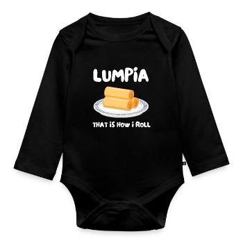 Filipino Pride Pinoy Spring Roll Lumpia Thats How - Baby Bio-Langarm-Body - Schwarz - Vorne