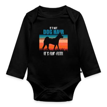 Basenji - Baby Bio-Langarm-Body - Schwarz - Vorne