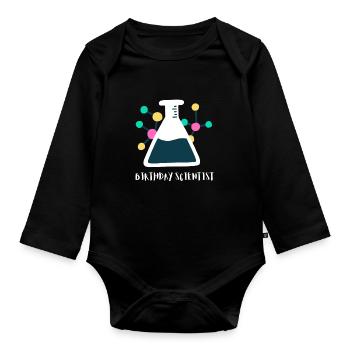 10 ans Science Anniversaire Kid 9 - Body Bébé bio manches longues - noir - Devant