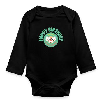 10 ans Science Anniversaire Kid 9 - Body Bébé bio manches longues - noir - Devant