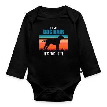 Cur bouche noire - Body Bébé bio manches longues - noir - Devant