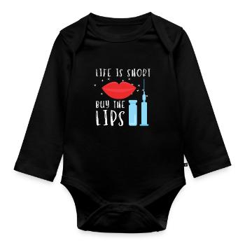 Botox Plastic Surgery And Aesthetic Nurse Injector - Organic Longsleeve Baby Bodysuit - black - Front