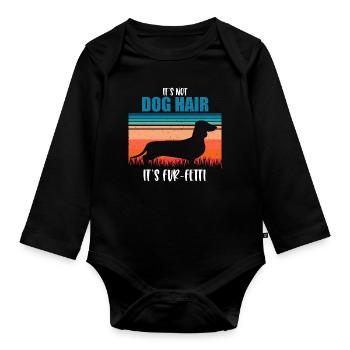 Teckel - Body Bébé bio manches longues - noir - Devant