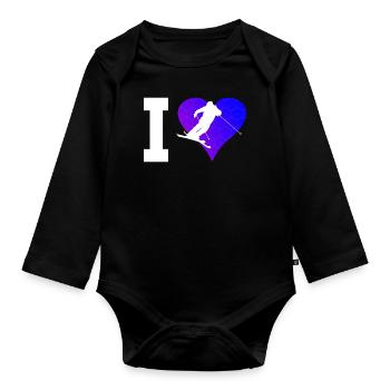Ski Jumping Freestyle Ski Herren Ski Freestyle - Baby Bio-Langarm-Body - Schwarz - Vorne