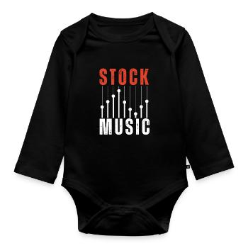 Sync Licensing Music Producer - Organic Longsleeve Baby Bodysuit - black - Front