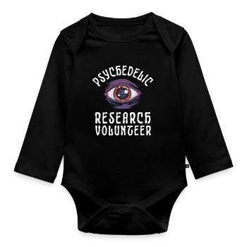 Psychedelic Research Volunteer - Baby Bio-Langarm-Body - Schwarz - Vorne