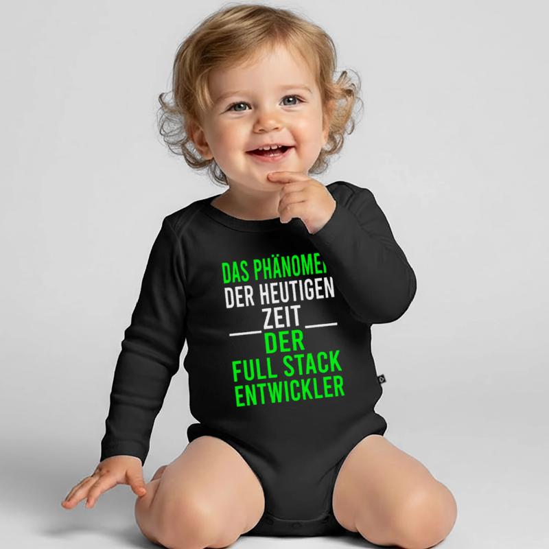 Informatik Programmierer Full Stack Entwickler Baby Bio-Langarm-Body
