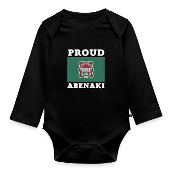 Native American Indian Abenaki - Baby Bio-Langarm-Body - Schwarz - Vorne