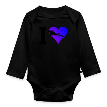 Scuba Diver Diver Diving Free Dive Damen - Baby Bio-Langarm-Body - Schwarz - Vorne