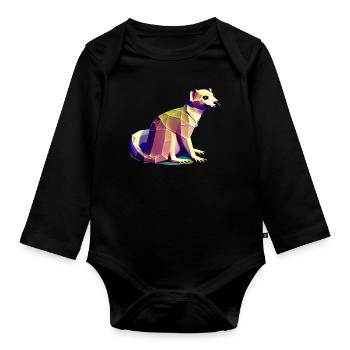 Polygon Frettchen - Baby Bio-Langarm-Body - Schwarz - Vorne