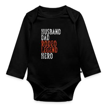 Future Bull Rider Steer Riding - Body Bébé bio manches longues - noir - Devant