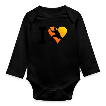 Arts Martiaux Femmes Kung Fu Kungfu Wushu - Body Bébé bio manches longues - noir - Devant
