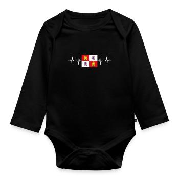 Spain Spanish Region Castile And León - Baby Bio-Langarm-Body - Schwarz - Vorne
