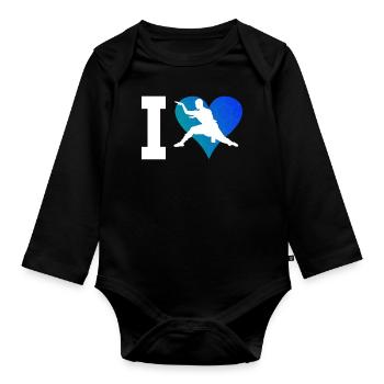 Kung Fu Kungfu Kungfu pour hommes Wushu féminin - Body Bébé bio manches longues - noir - Devant