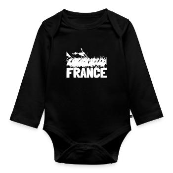 Liberte Egalite Fraternite French Revolution - Organic Longsleeve Baby Bodysuit - black - Front
