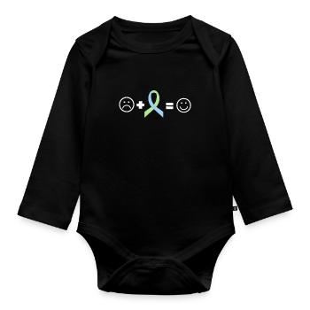 SPED Neurodiversity Dyscalculia - Organic Longsleeve Baby Bodysuit - black - Front
