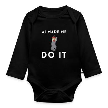 Artificial Intelligence Ai Chat - Baby Bio-Langarm-Body - Schwarz - Vorne