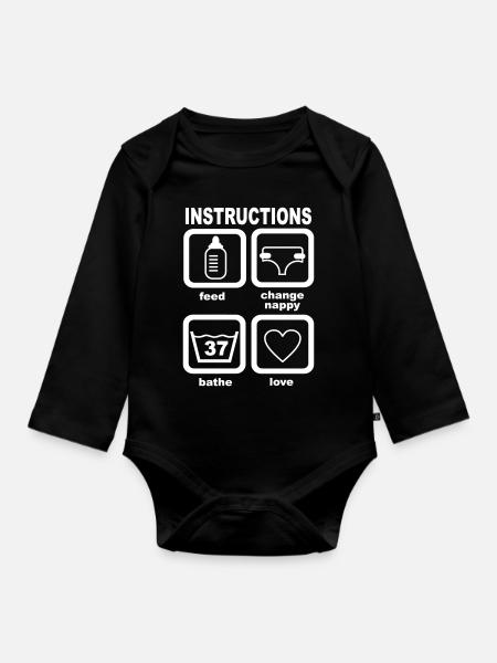 Baby - Baby Bio-Langarm-Body - Schwarz