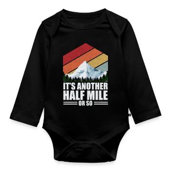 Trail Runner Running Jogging Jogger I Gift - Organic Longsleeve Baby Bodysuit - black - Front
