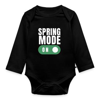 First Day Of Spring Equinox - Baby Bio-Langarm-Body - Schwarz - Vorne