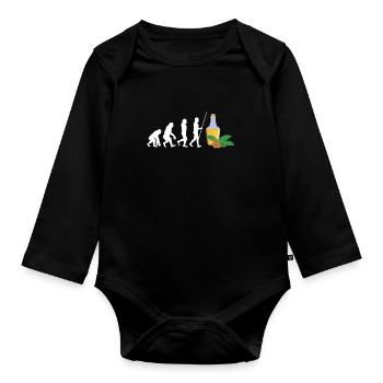 Superfood Huile de lin - Body Bébé bio manches longues - noir - Devant