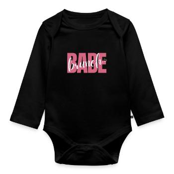 Babes Who Brunch Squat - Body Bébé bio manches longues - noir - Devant