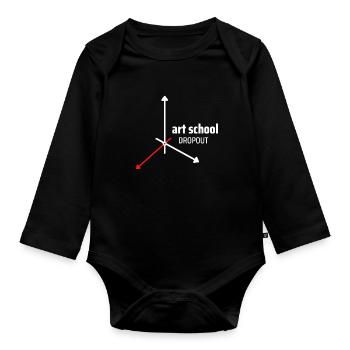 Art School Dropout - Organic Longsleeve Baby Bodysuit - black - Front