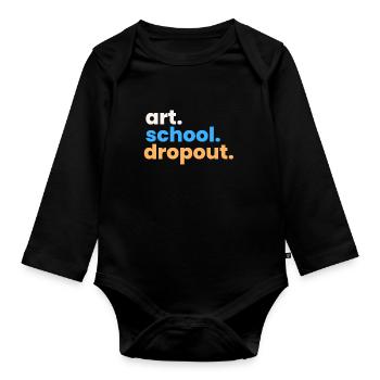 Décrochage scolaire - Body Bébé bio manches longues - noir - Devant