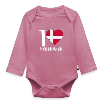 Kobenhavn Denmark Danish Kobenhaven Mermaid - Baby Bio-Langarm-Body - Mauve - Vorne