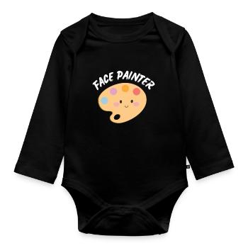 Maquillage et maquillage - Body Bébé bio manches longues - noir - Devant