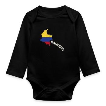 Parcero Colombia Colombian Cartagena Medellin And - Baby Bio-Langarm-Body - Schwarz - Vorne