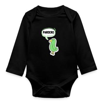 Parcero Colombia Colombian Cartagena Medellin And - Baby Bio-Langarm-Body - Schwarz - Vorne