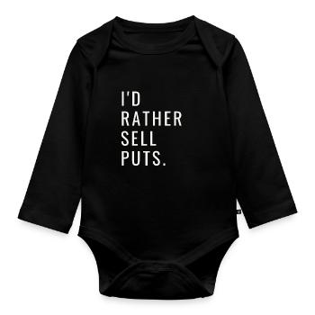 Volatility Options Trading Trader - Organic Longsleeve Baby Bodysuit - black - Front