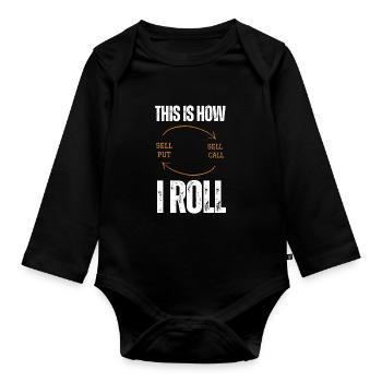 Volatility Options Trading Trader - Organic Longsleeve Baby Bodysuit - black - Front
