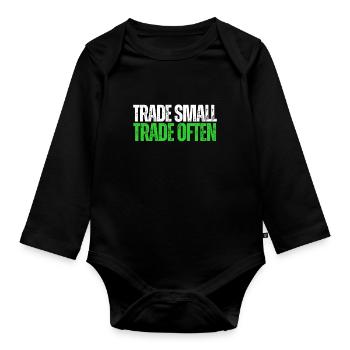 Volatility Options Trading Trader - Organic Longsleeve Baby Bodysuit - black - Front
