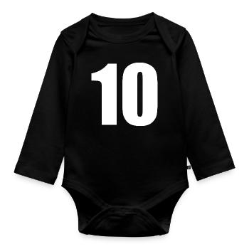 10 - Baby Bio-Langarm-Body - Schwarz - Vorne