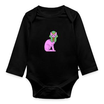 Sphynx Maman Chat Sans Poils Propriétaire de Chat - Body Bébé bio manches longues - noir - Devant