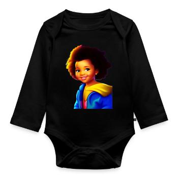 Samba Kids Fan Club. Buy and support! - Organic Longsleeve Baby Bodysuit - black - Front