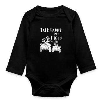 Tel Père Tel Fils Quad Antenne Cubique Moto - Baby Bio-Langarm-Body - Schwarz - Vorne