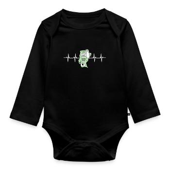 Argentina Flag Santa Cruz - Baby Bio-Langarm-Body - Schwarz - Vorne